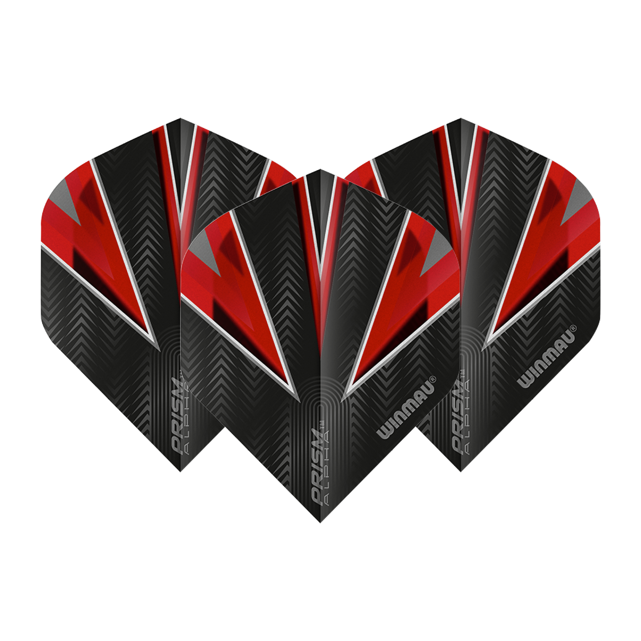 Winmau Prism Alpha Black Standard Dart Flights Black/Red Flights