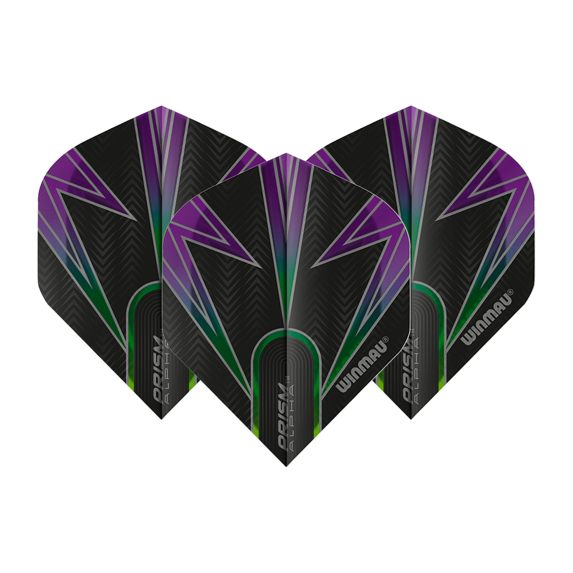 Winmau Prism Alpha Simon Whitlock Standard Dart Flights Black / Purple Flights