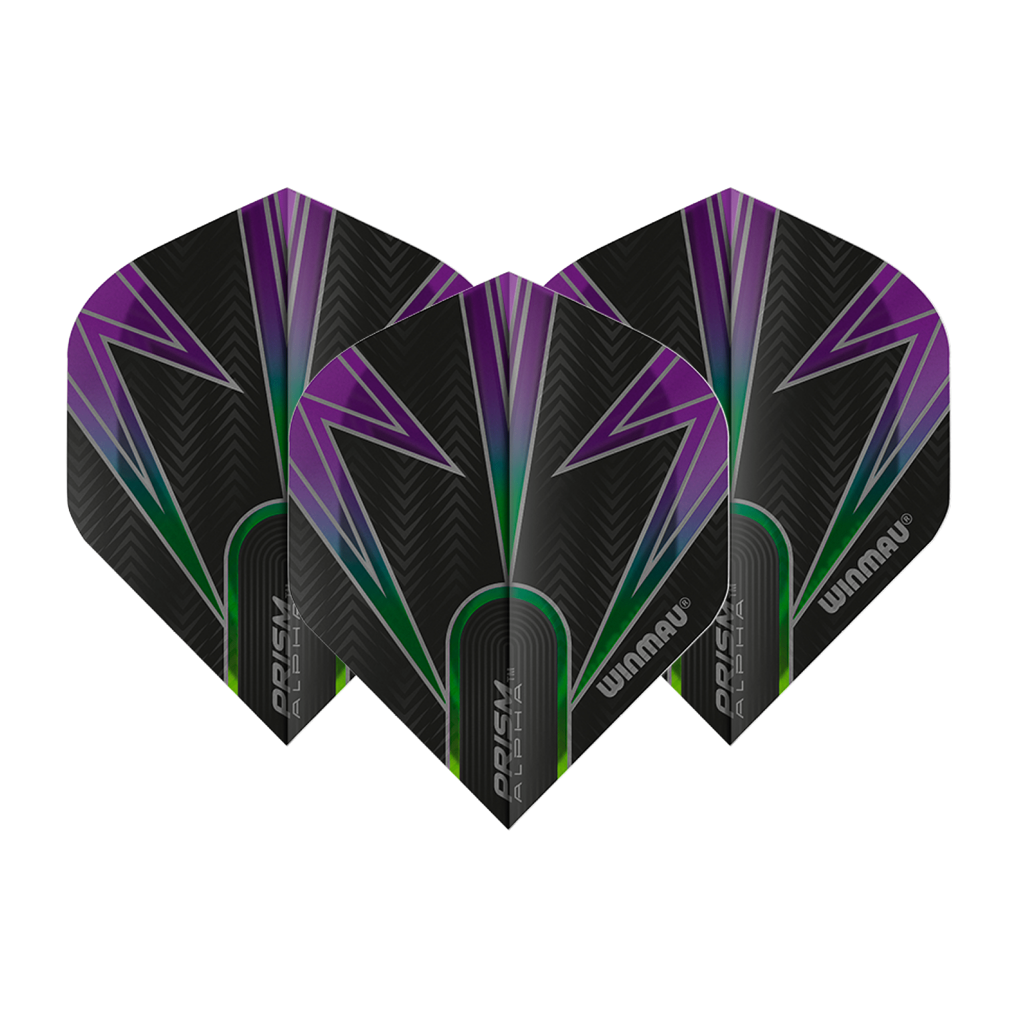 Winmau Prism Alpha Simon Whitlock Standard Dart Flights Black / Purple Flights