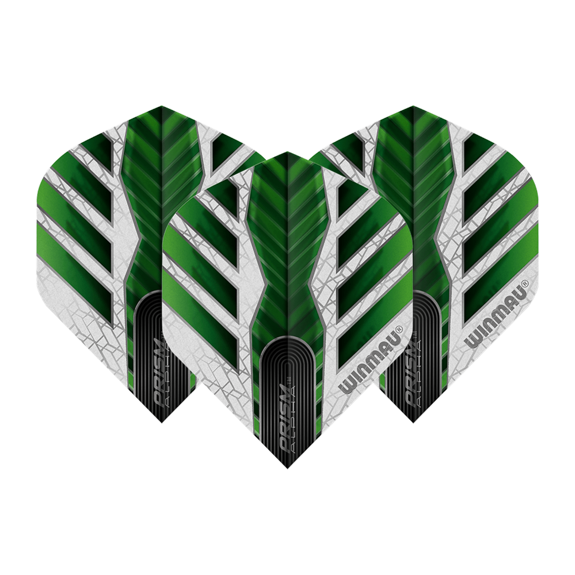 Winmau Prism Alpha White Standard Dart Flights White/Green Flights